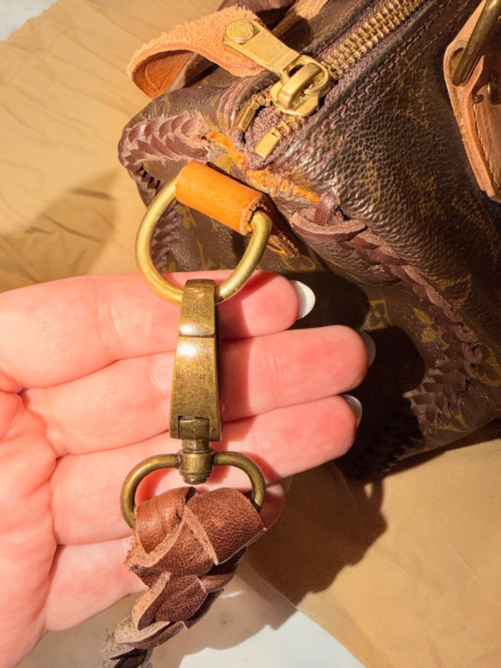 AUTHENTIC Vintage Boho  Louis Vuitton Monogram Speedy 25 Fringe Braided Bag - Picture 5 of 6